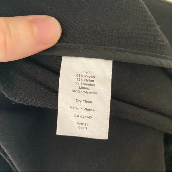 Talbots Everyday Stretch Womens Black Pants Size 4 - Picture 3 of 6